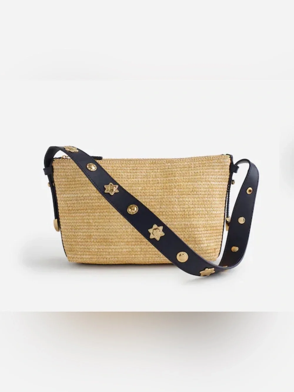 Madewell The Sun Medallion Straw Shoulder Bag NWT